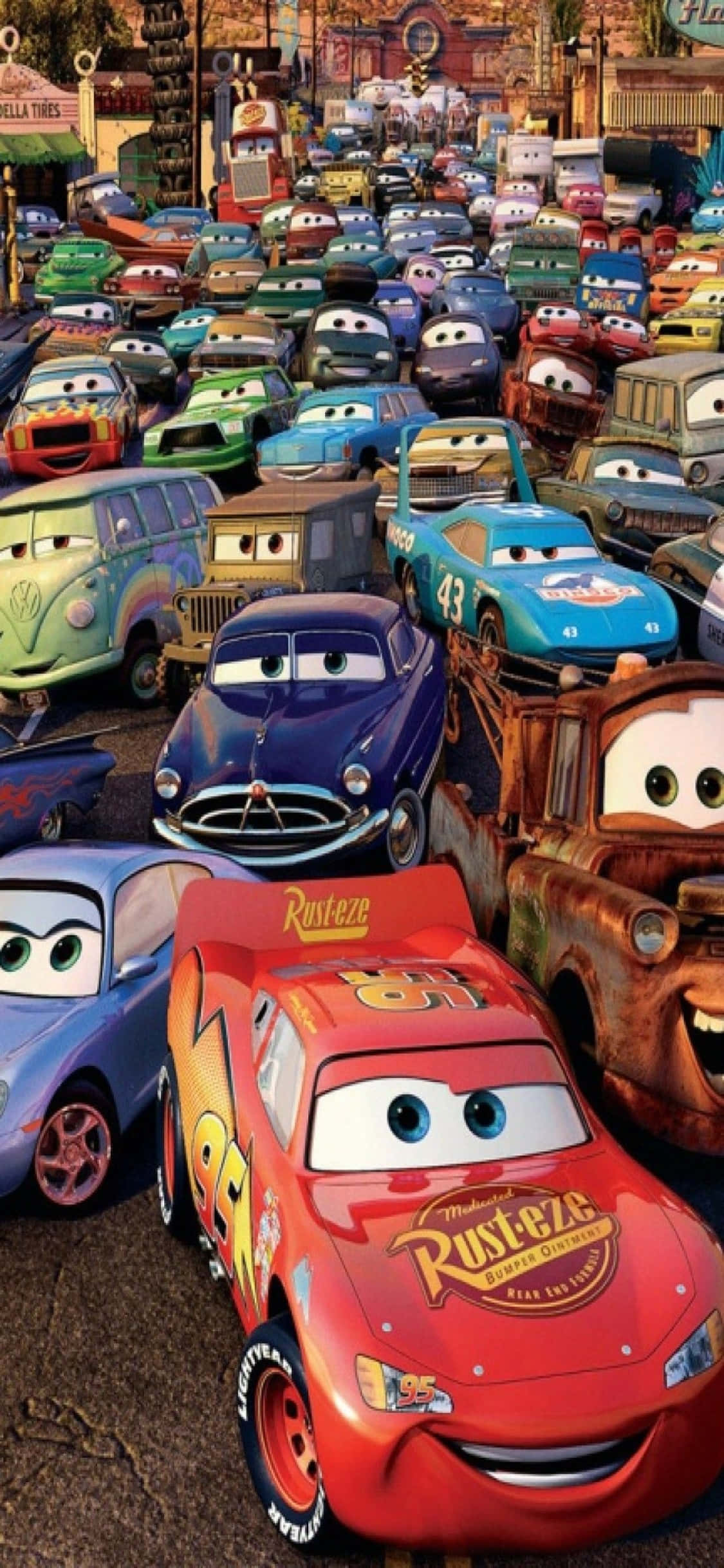 Sportkomediefilm vir iPhone X Cars Agtergrond Muurpapier