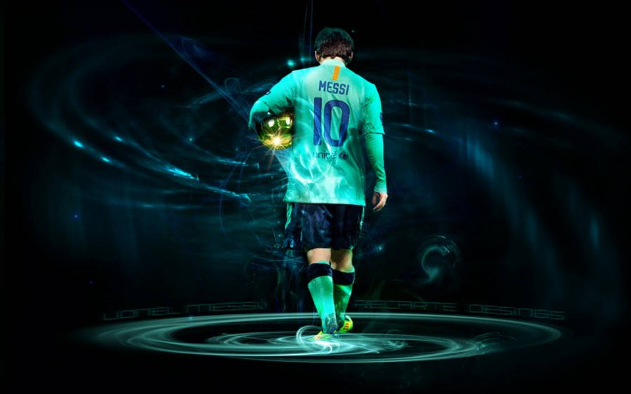 Sportlegende Messi In 4K Muurpapier
