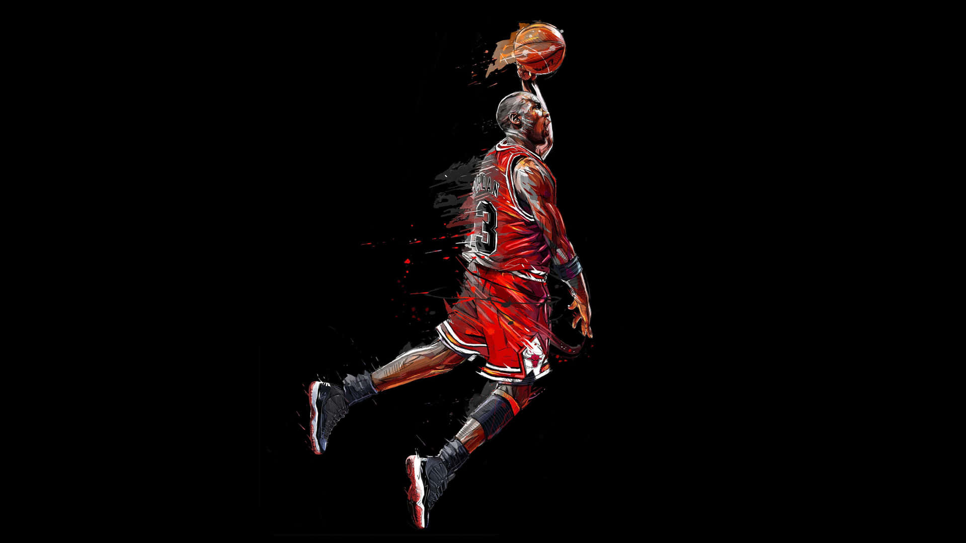 4K-basketbalagtergrond — 4K basketbal Muurpapier