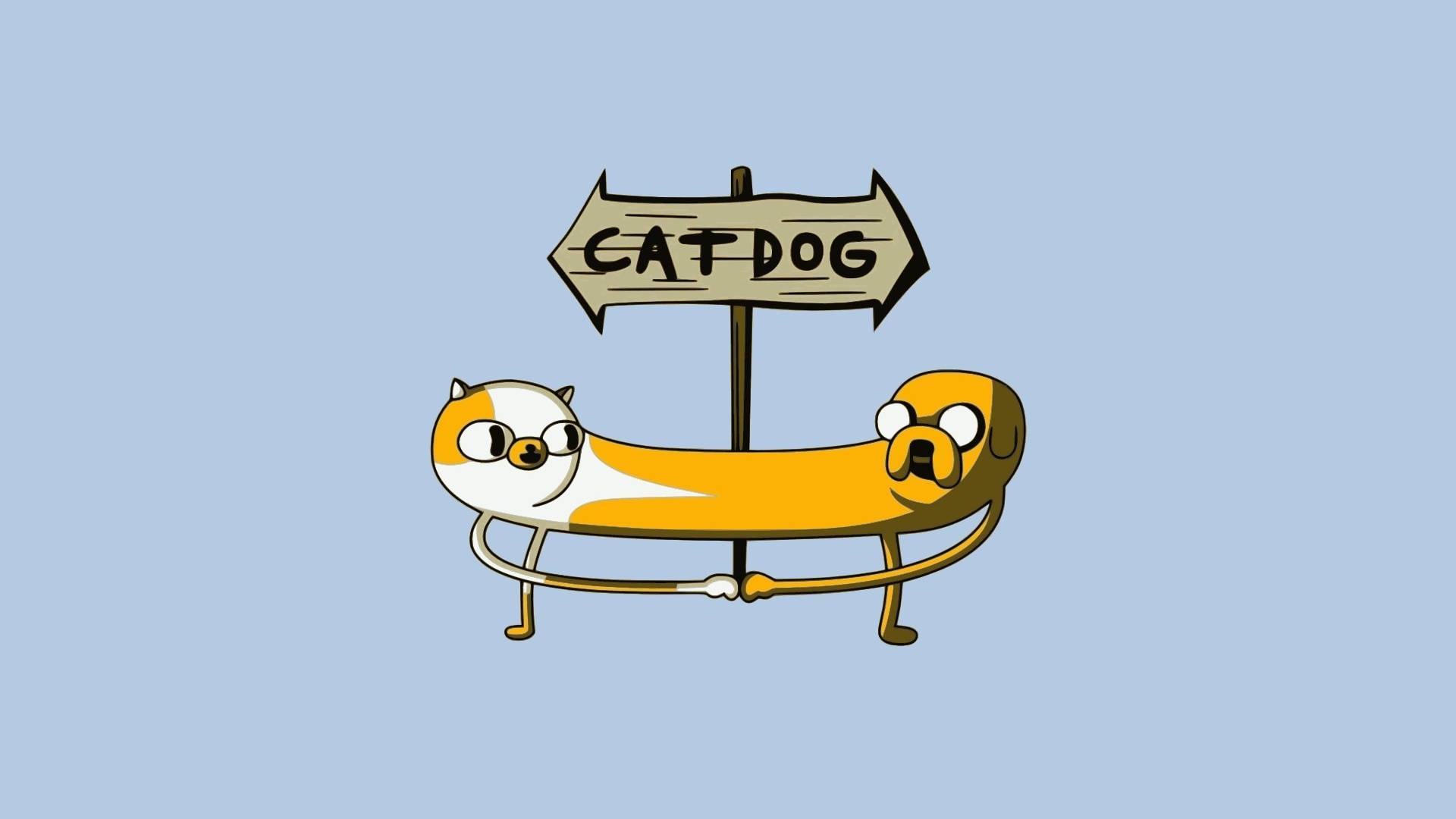 Spotprent CatDog Muurpapier
