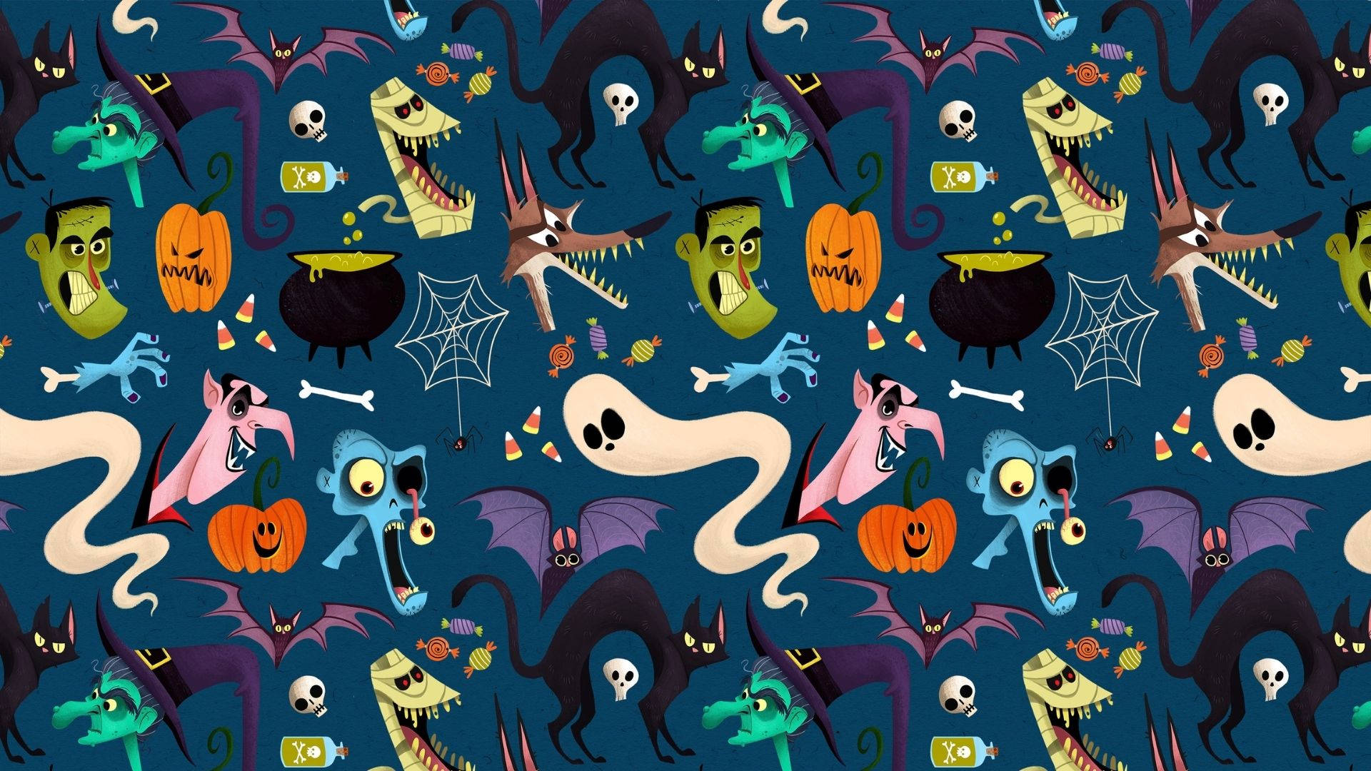 Spotprent Halloween Swaefkoppe Muurpapier