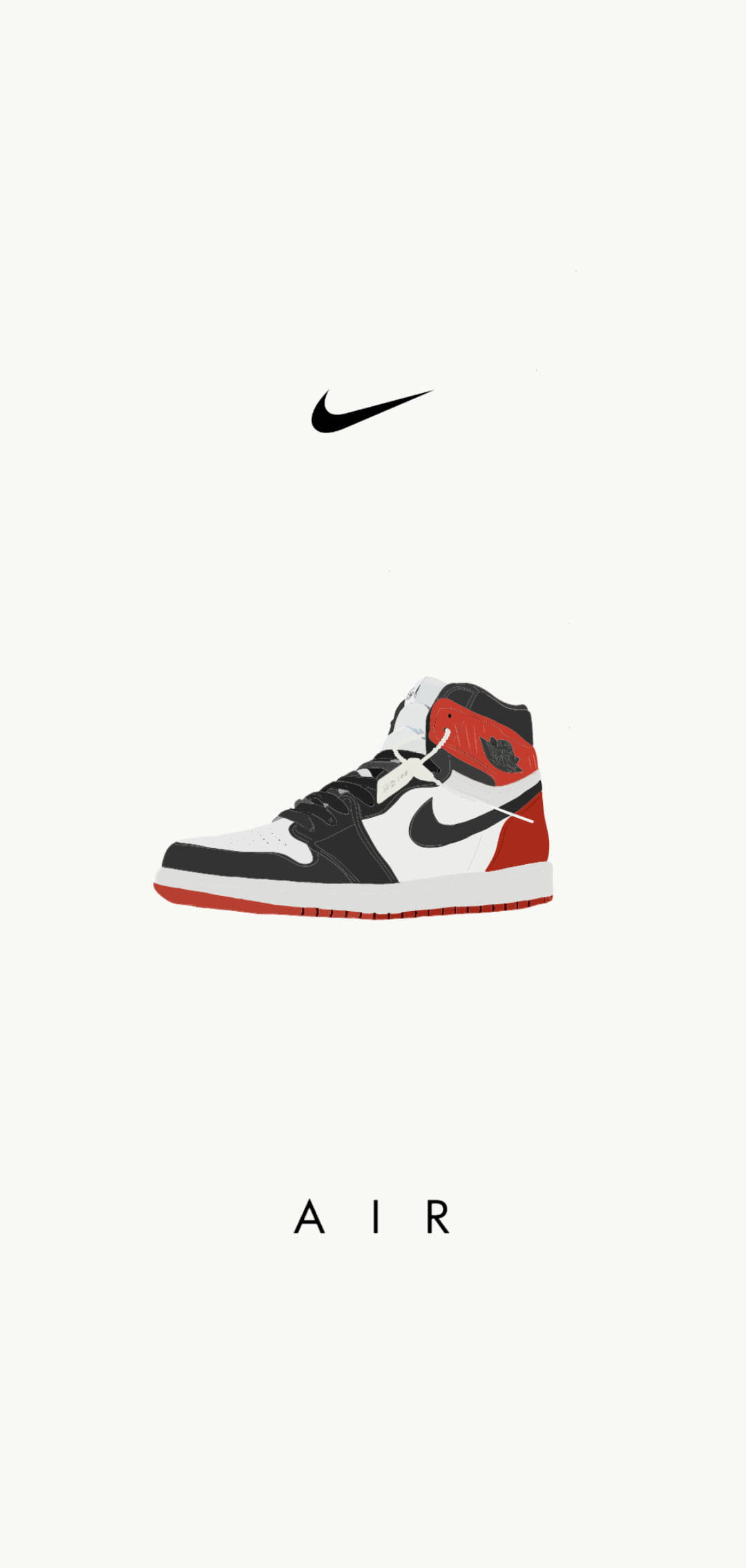 Spotprent Nike-skoene Air Muurpapier