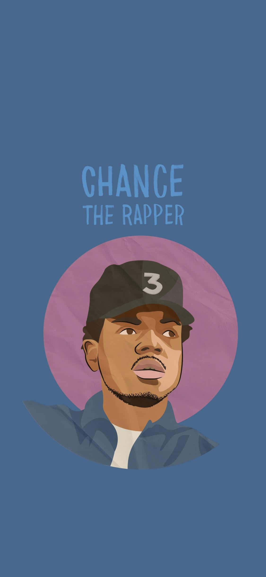 Spotprent Rapper Chance Muurpapier