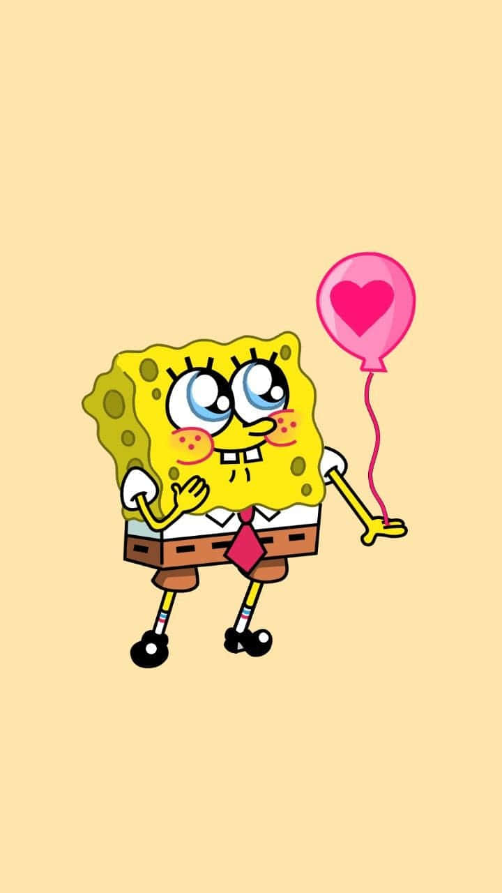 Spotprent SpongeBob Estetiese iPhone Muurpapier