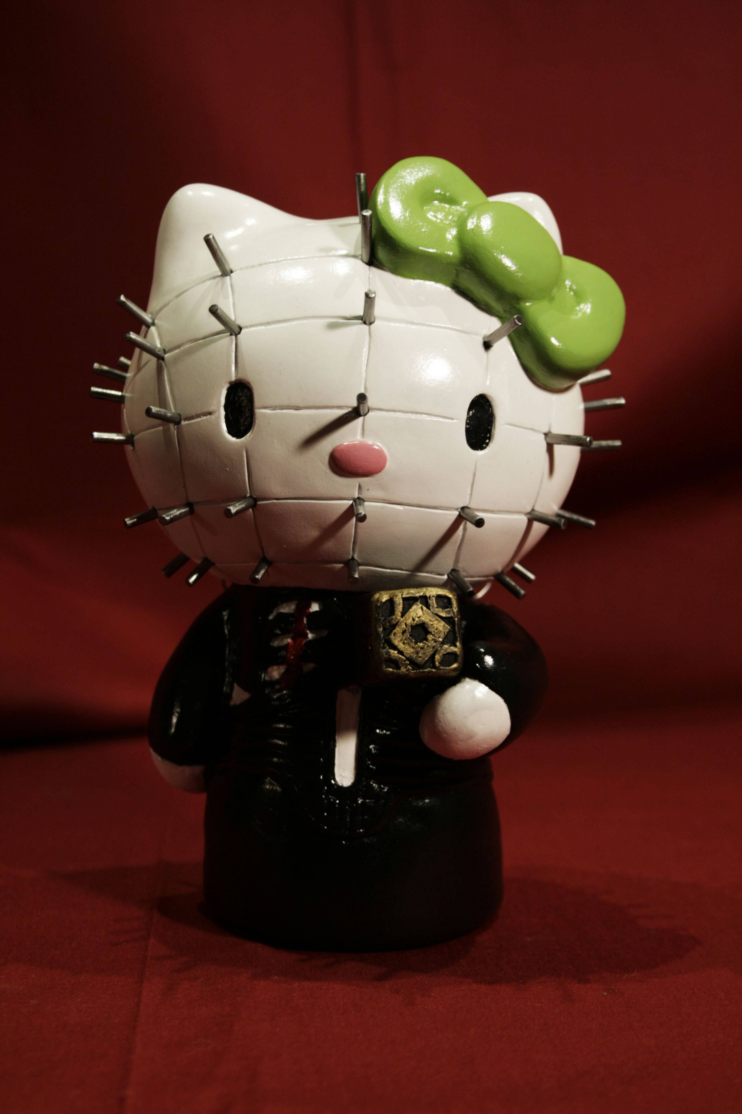 Spykige Gesig Hello Kitty Halloween Muurpapier