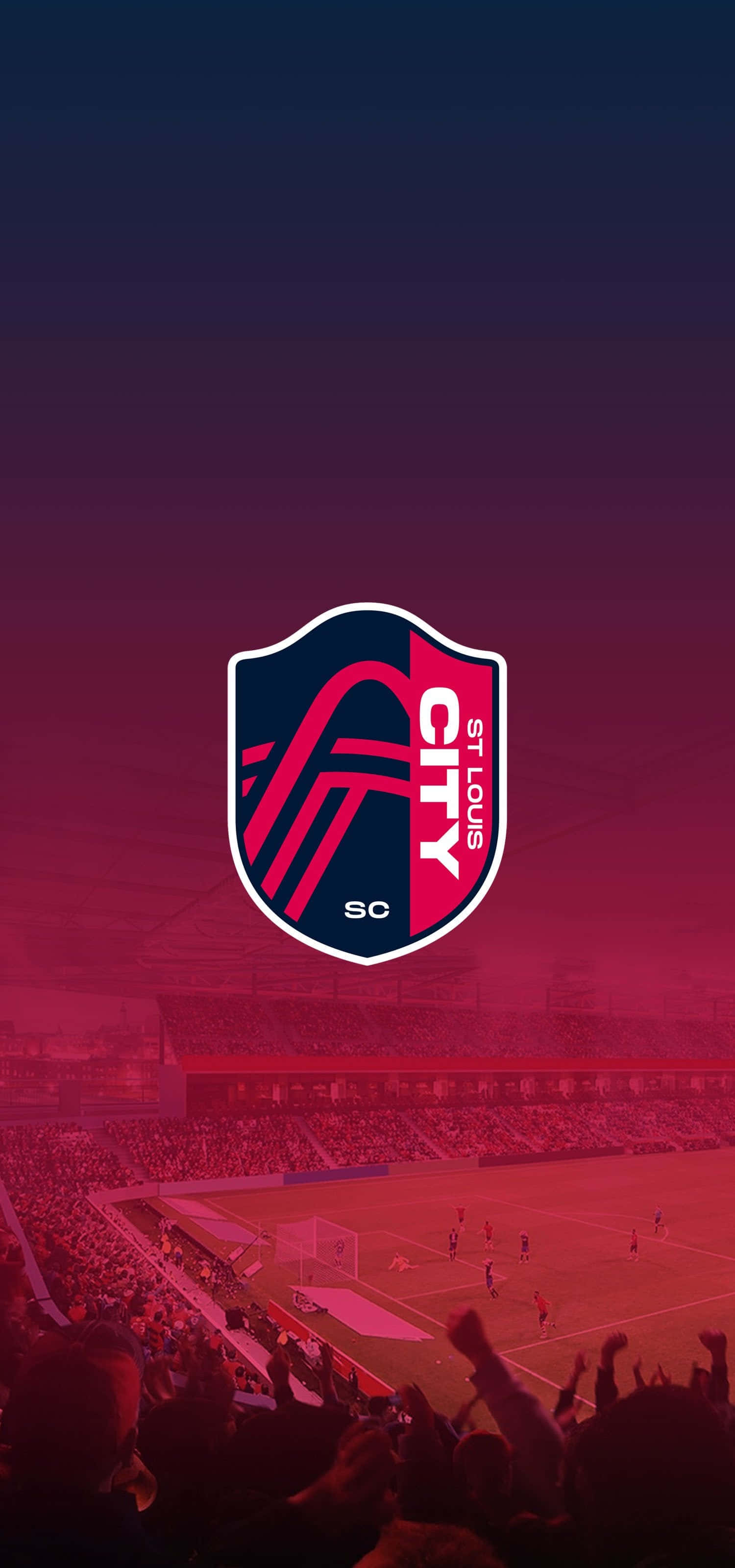 St. Louis City SC Sokker Pienk Beeld Muurpapier