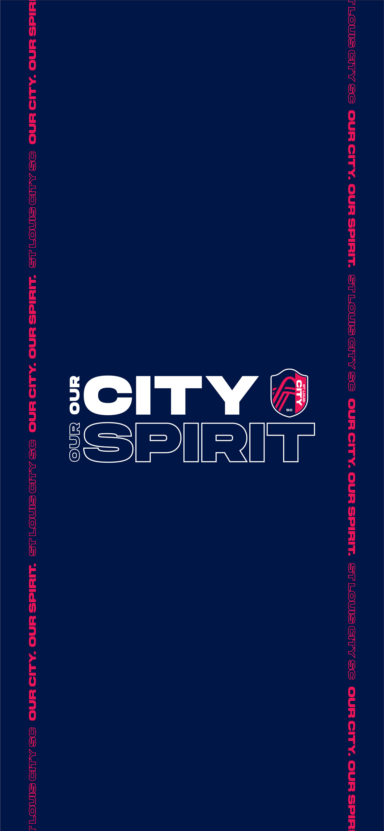 St. Louis City SC Ons Stad Ons Gees Donkerblou Muurpapier