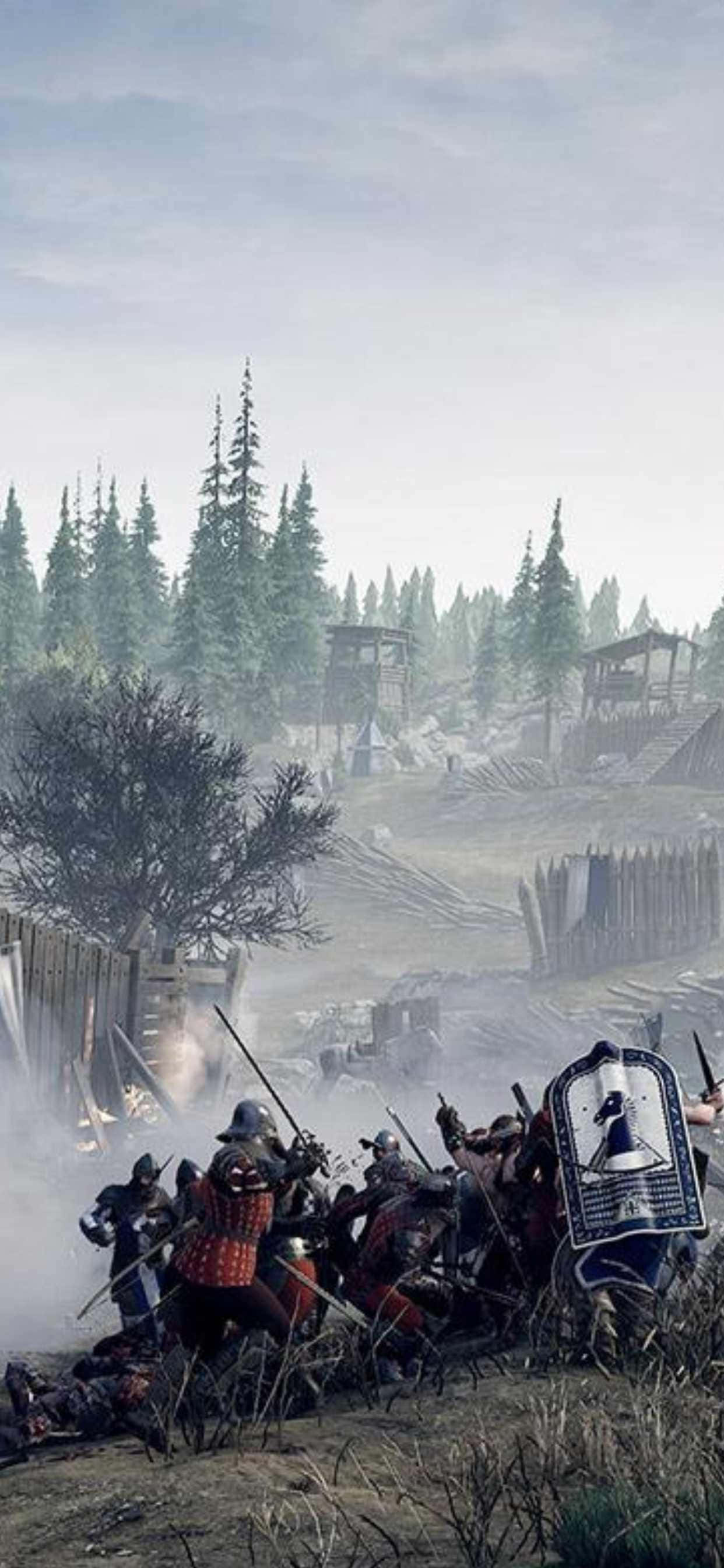 Staan uit die skare met die iPhone Xs Max Mordhau Muurpapier