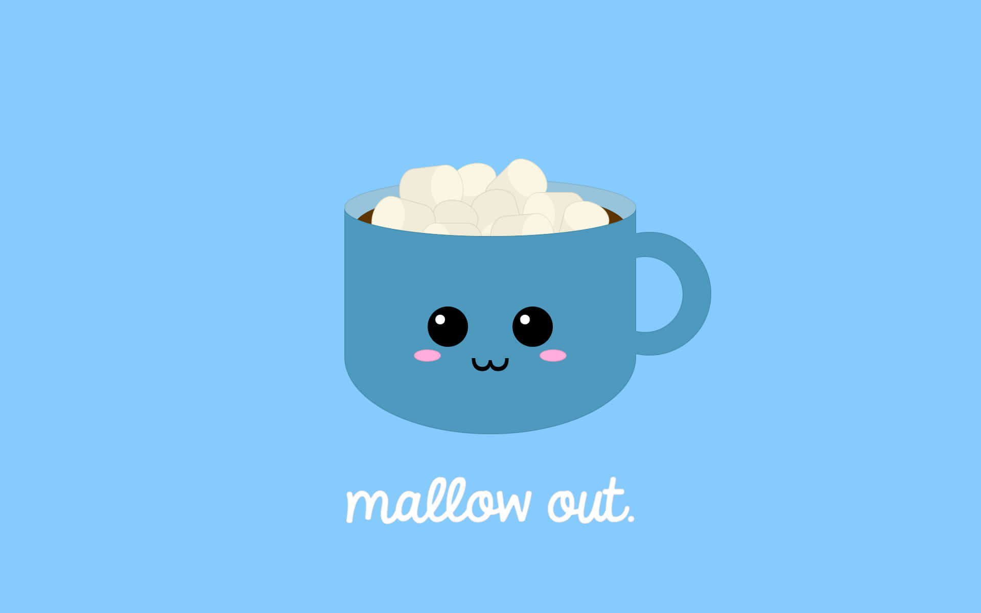 Stap saam met 'n oulike kawaii-beer Muurpapier