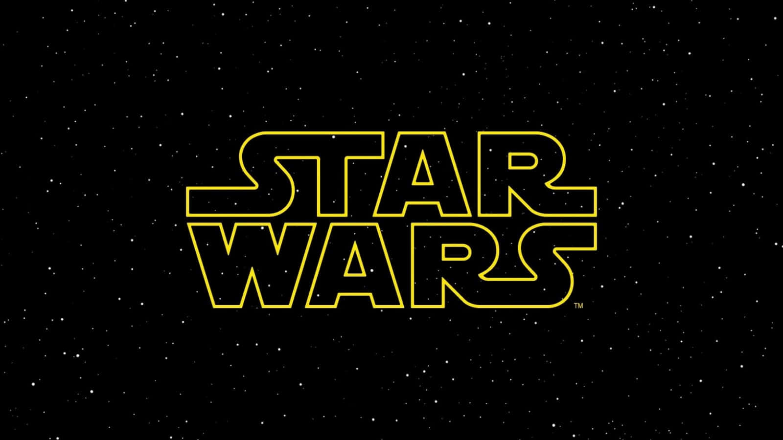 Star Wars-logo op sterrehemel prent Muurpapier