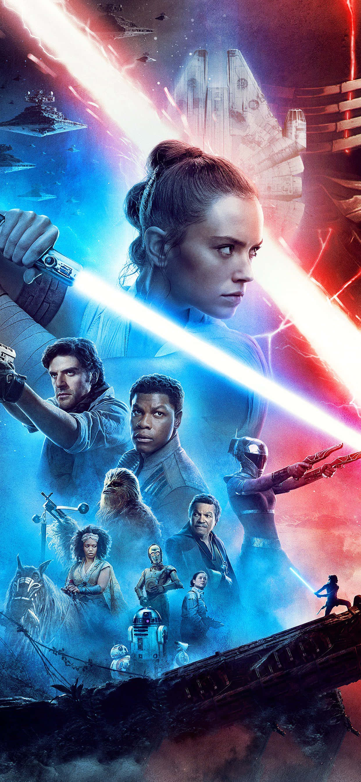 Star Wars Rey en Metgeselle Agtergrond Muurpapier