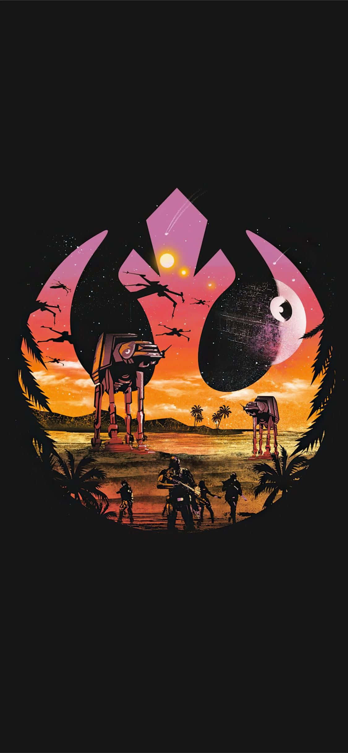 Star Wars Rogue One T-hemp Ontwerp Muurpapier