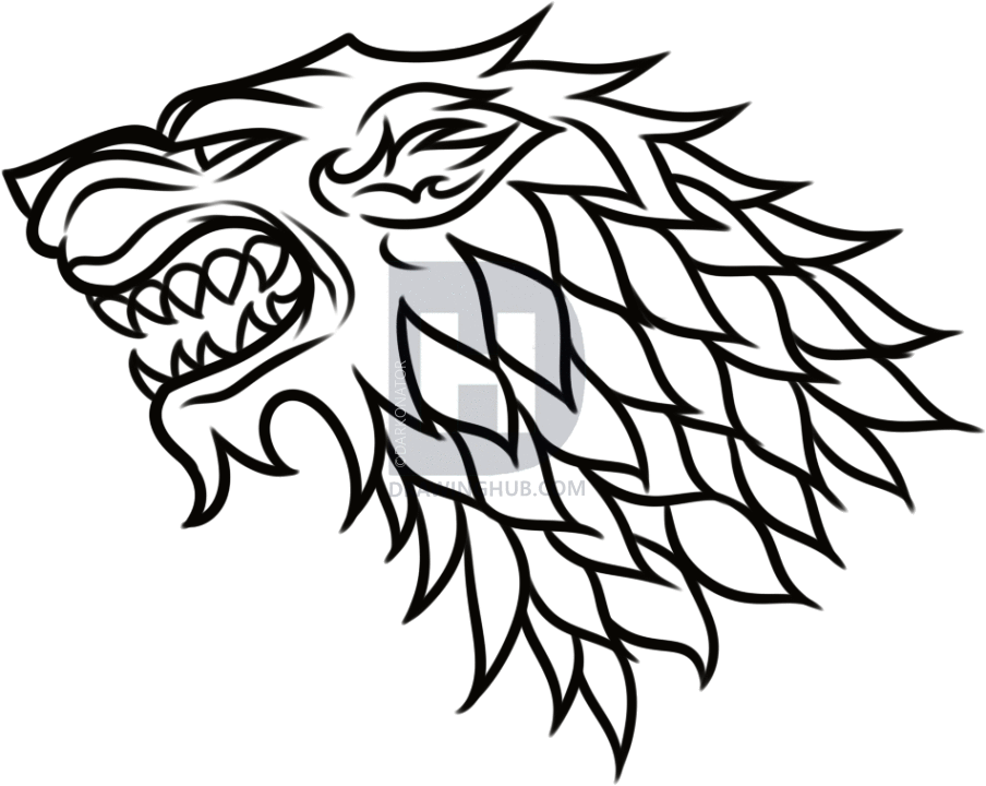Stark Huis Embleem Game of Thrones Muurpapier