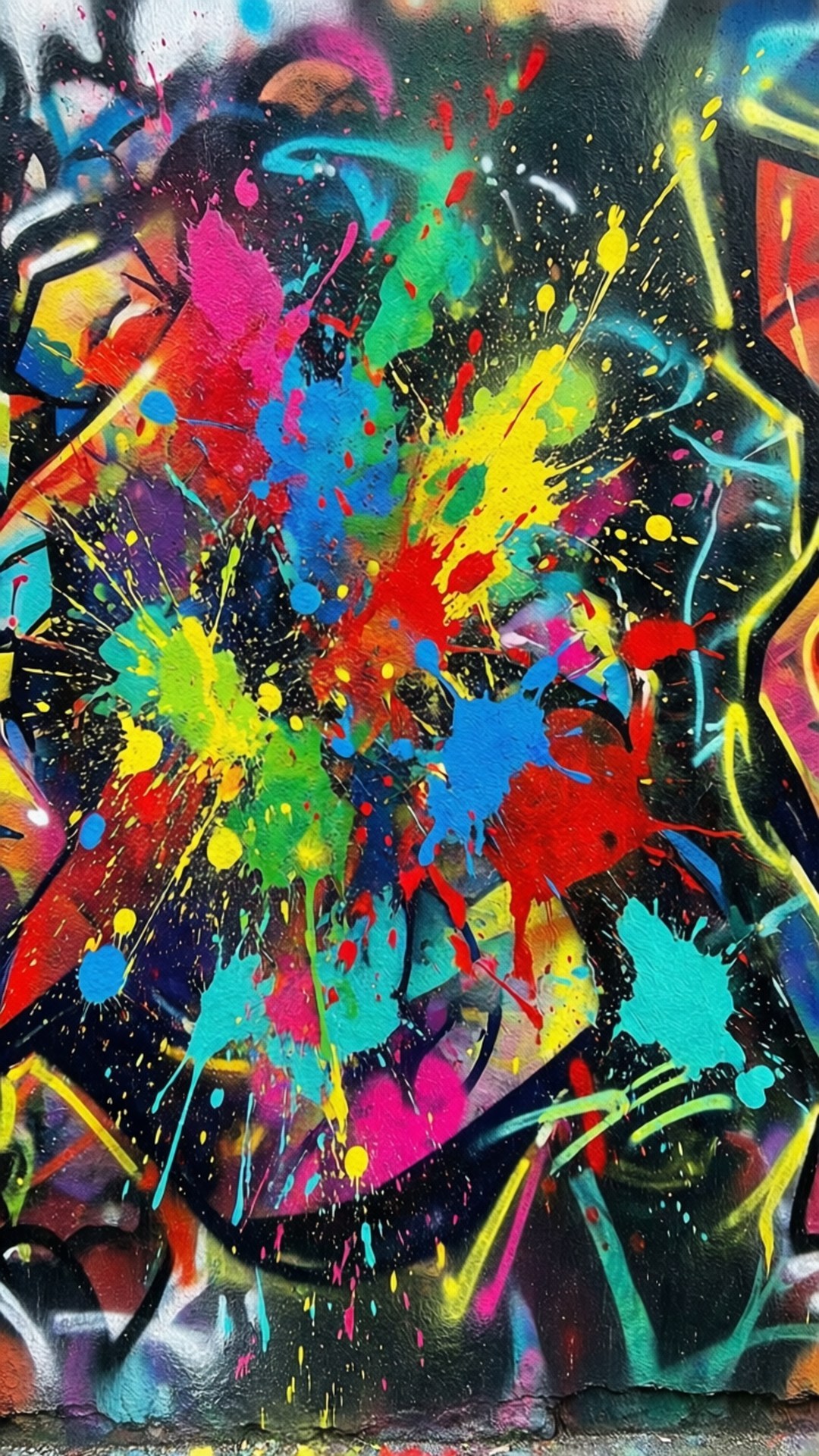Stedelike Graffiti-Spat Muurpapier