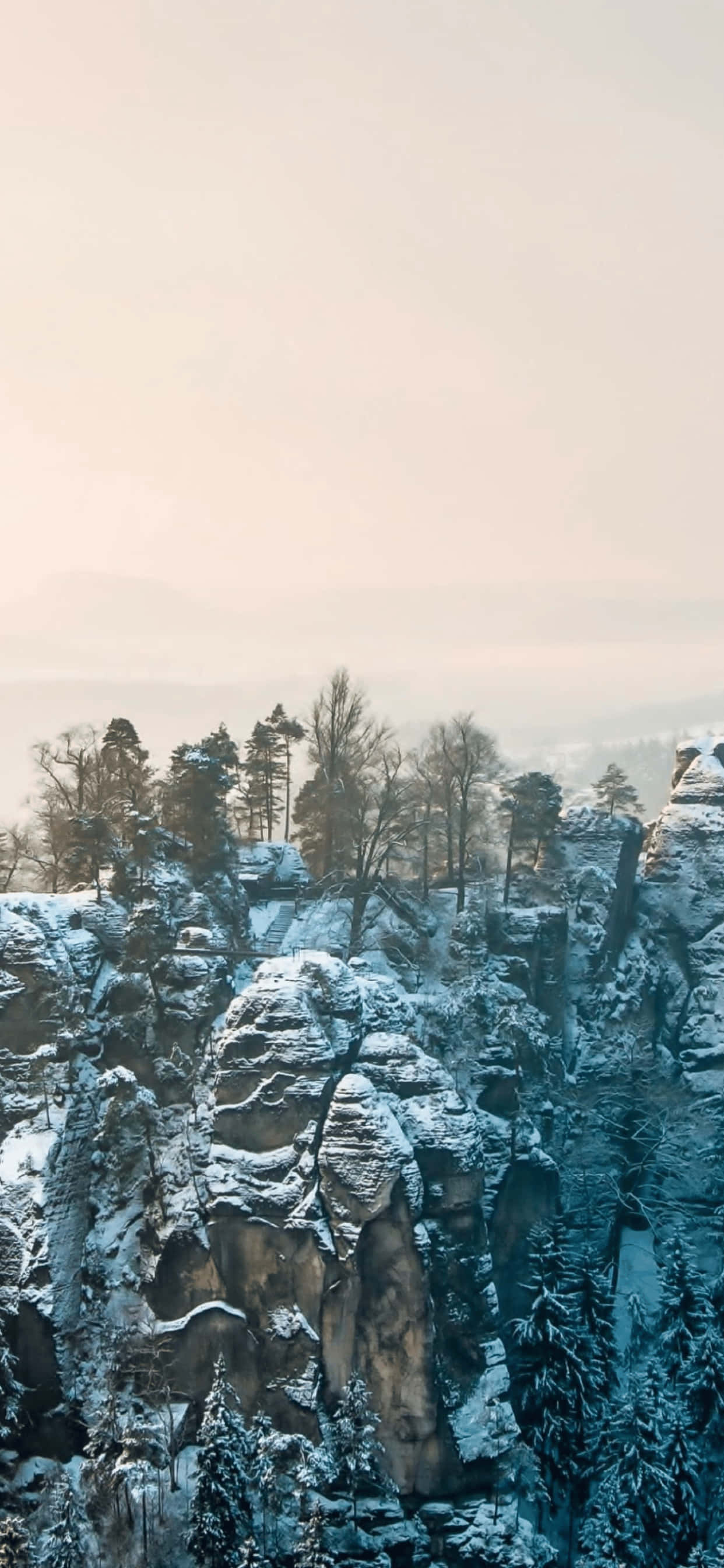 Steil Berg iPhone XS Max Winter-agtergrond Muurpapier