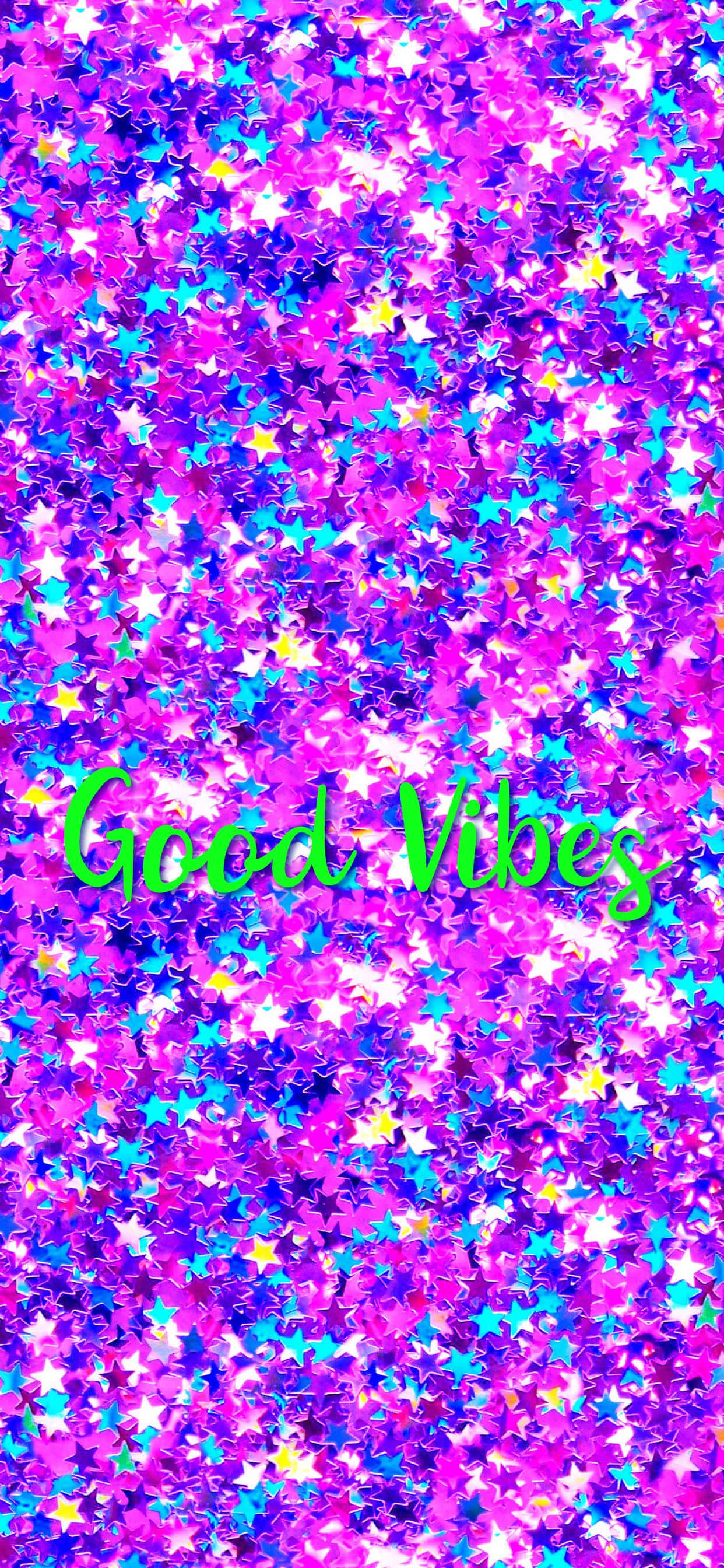 Ster Paillette Goeie Vibes iPhone Muurpapier