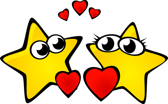 Sterre Gekruis_ Liefde Muurpapier