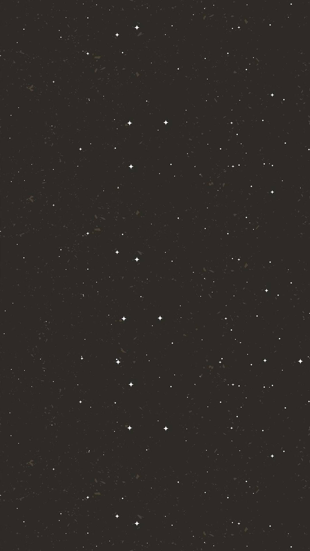 Sterrehemel Minimalistiese Swart Foon — Estetiese iPhone-agtergrond Muurpapier