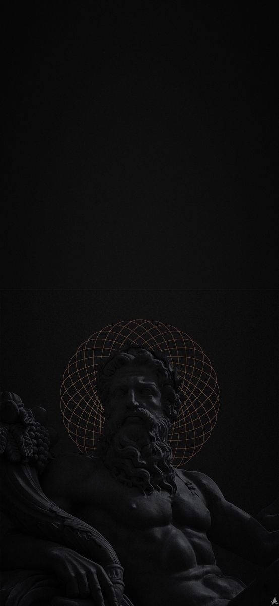 Stoïsynse Zeus-standbeeld Muurpapier