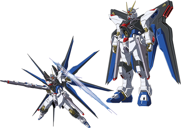 Strike Freedom Gundam Dubbele Posisies Muurpapier