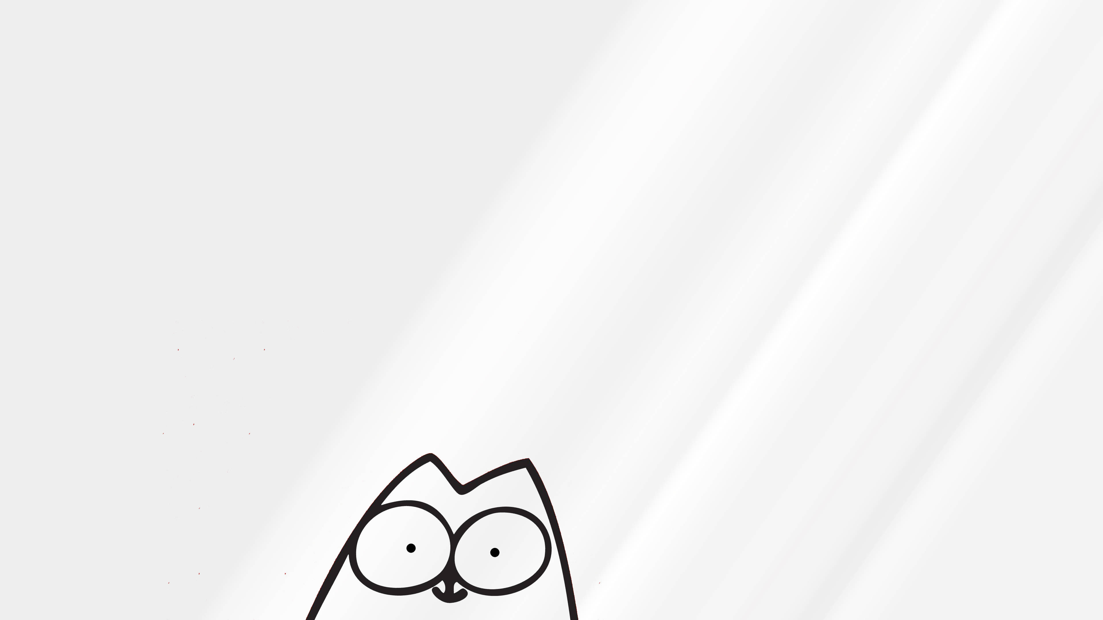 Strokiesprentkat Illustrasie Muurpapier