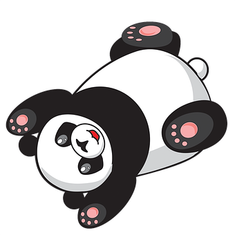 Strokiesprentpanda wat Lê Muurpapier