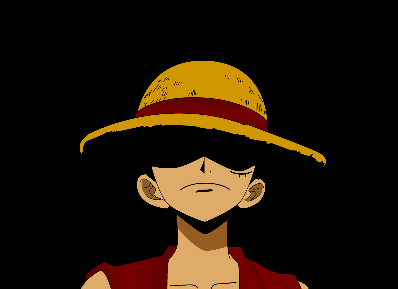 One Piece Monkey D Luffy Fanart-agtergrond