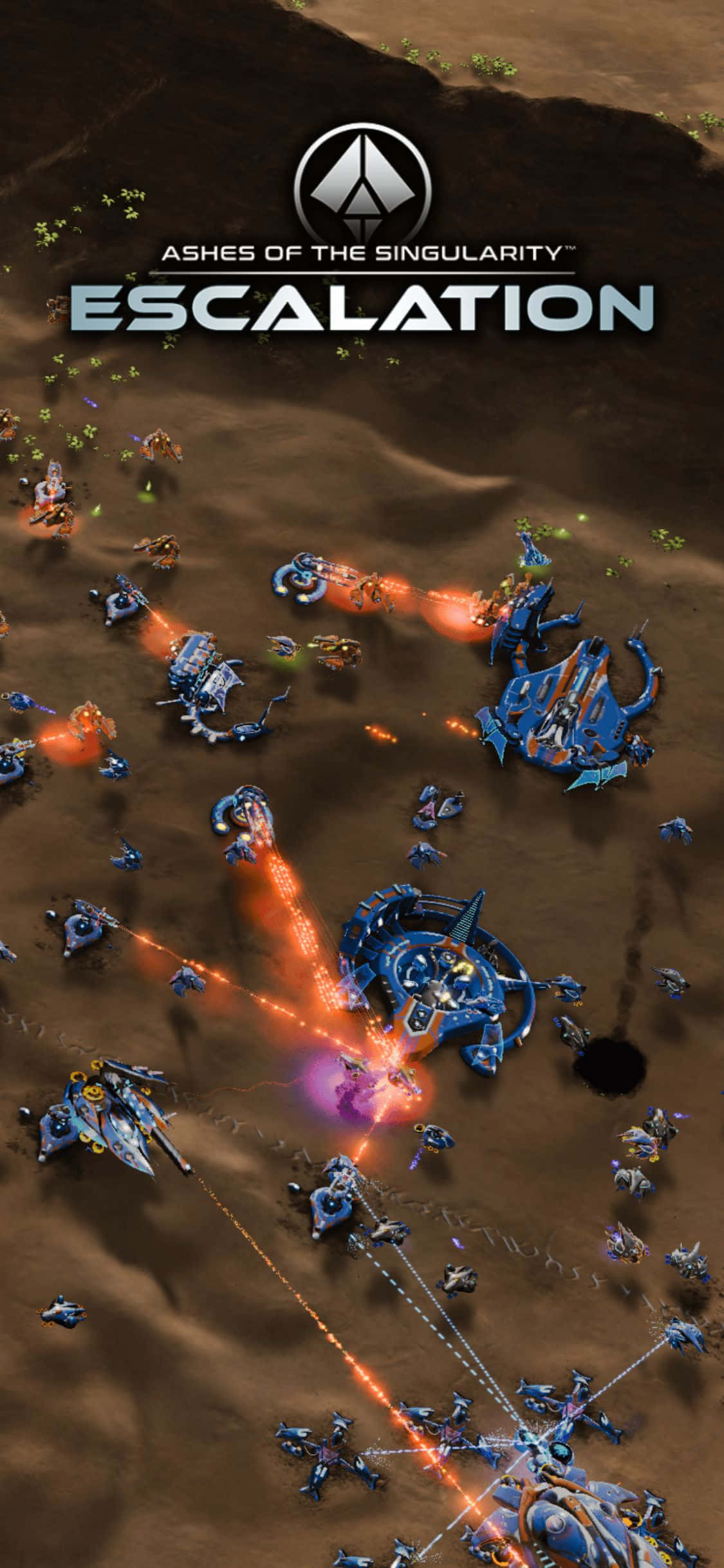Stryd in die Ashes of the Singularity: Escalation op iPhone X Muurpapier