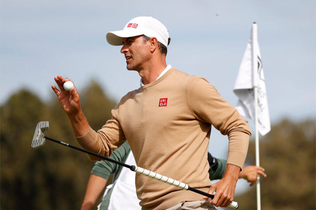 Styeleg Adam Scott Tydens Wedstryd Muurpapier
