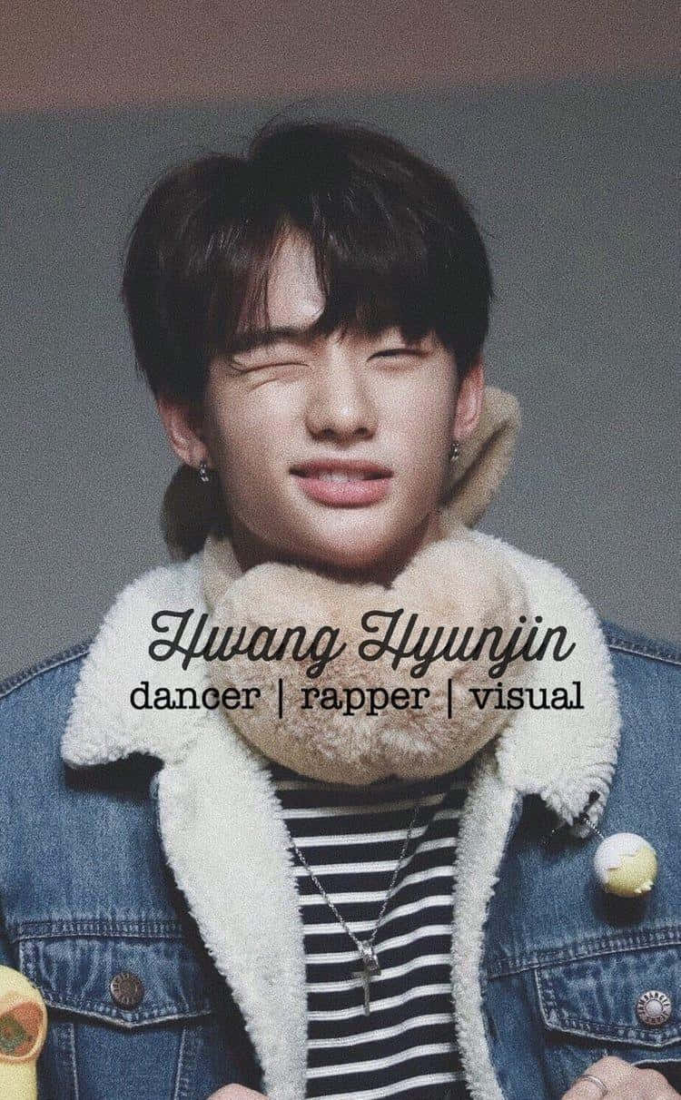 Suid-Koreaanse Rapper Hyunjin Knipoog Skoot Muurpapier