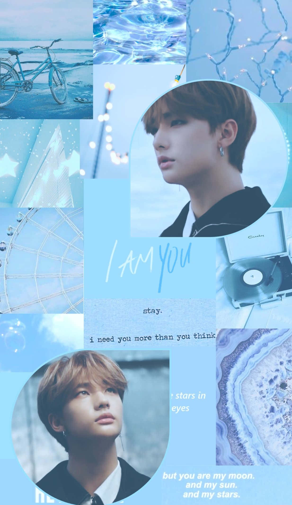 Suid-Koreaanse Sanger Hyunjin I Am You Collage Muurpapier