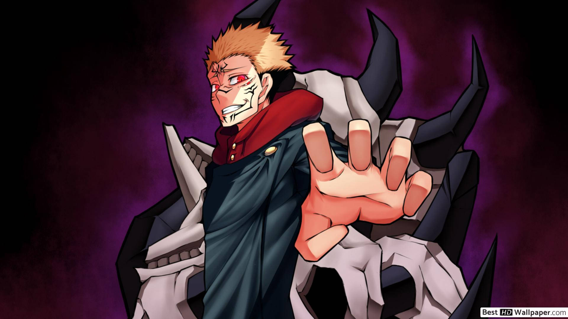 Jujutsu Kaisen Sukuna fan-kuns agtergrond — Jujutsu Kaisen Muurpapier