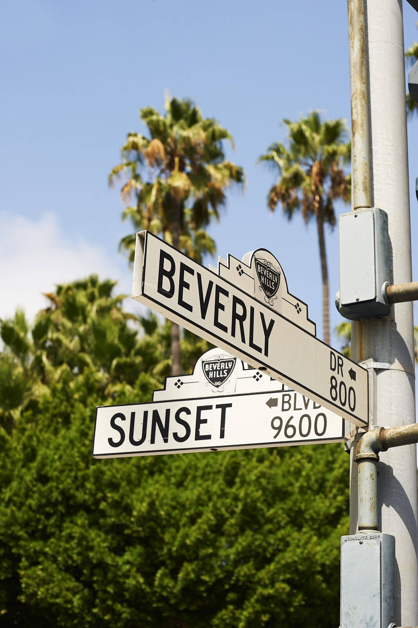 Sunset Boulevard en Beverly Drive Muurpapier