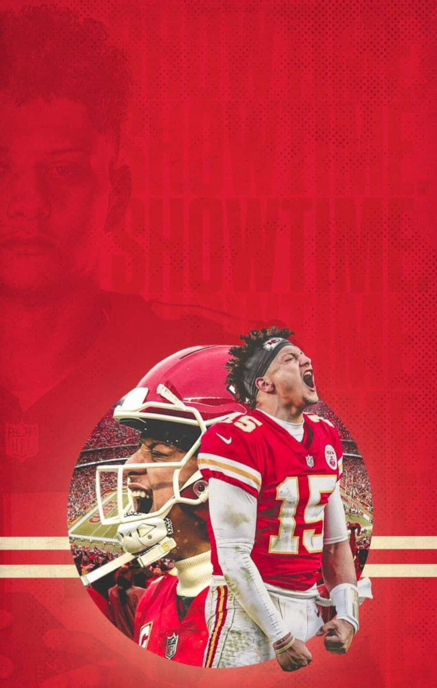Super Bowl Kampioen Quarterback Patrick Mahomes Muurpapier