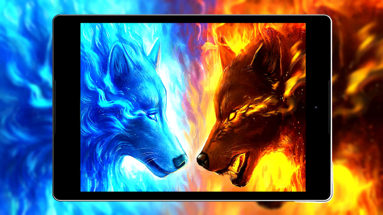 Super Cool Wolf - 'n Huilend Goeie Muurpapier