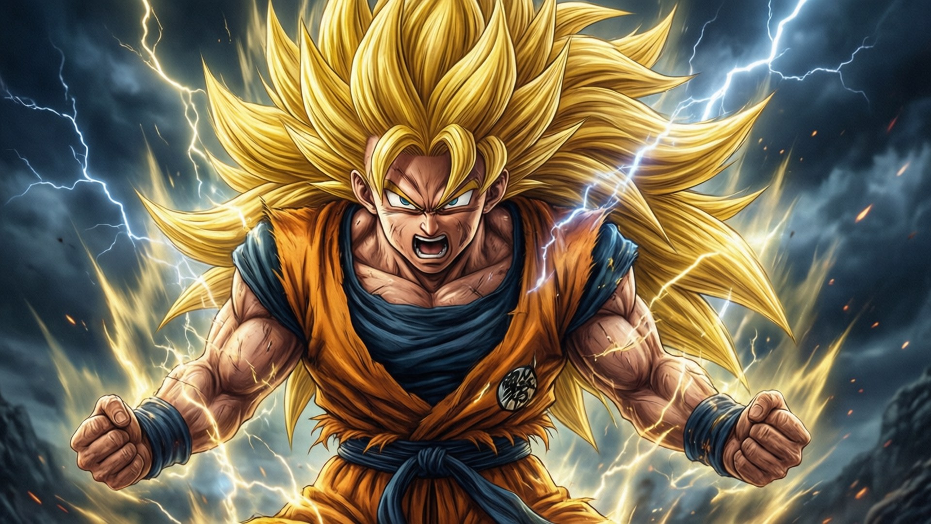 Super Saiyan 3 Woede Muurpapier