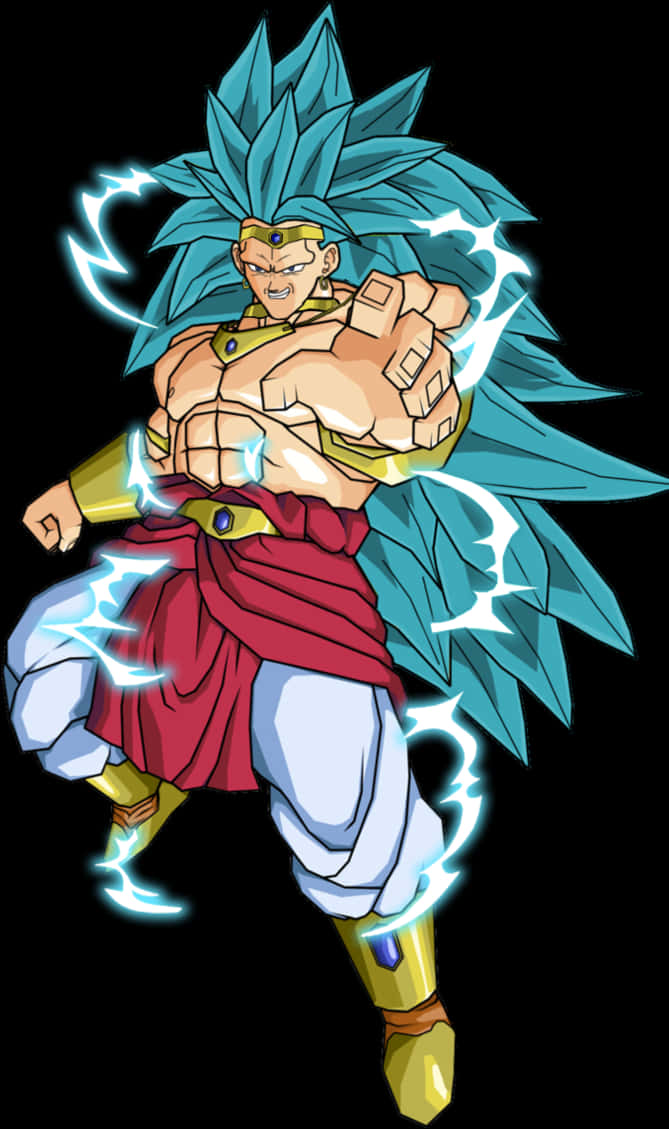 Super Saiyan Blou Broly Kragopbou Muurpapier