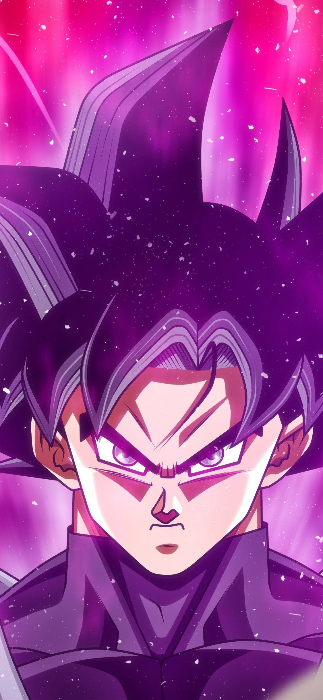 Super Saiyan Goku Swart iPhone-kuns Muurpapier