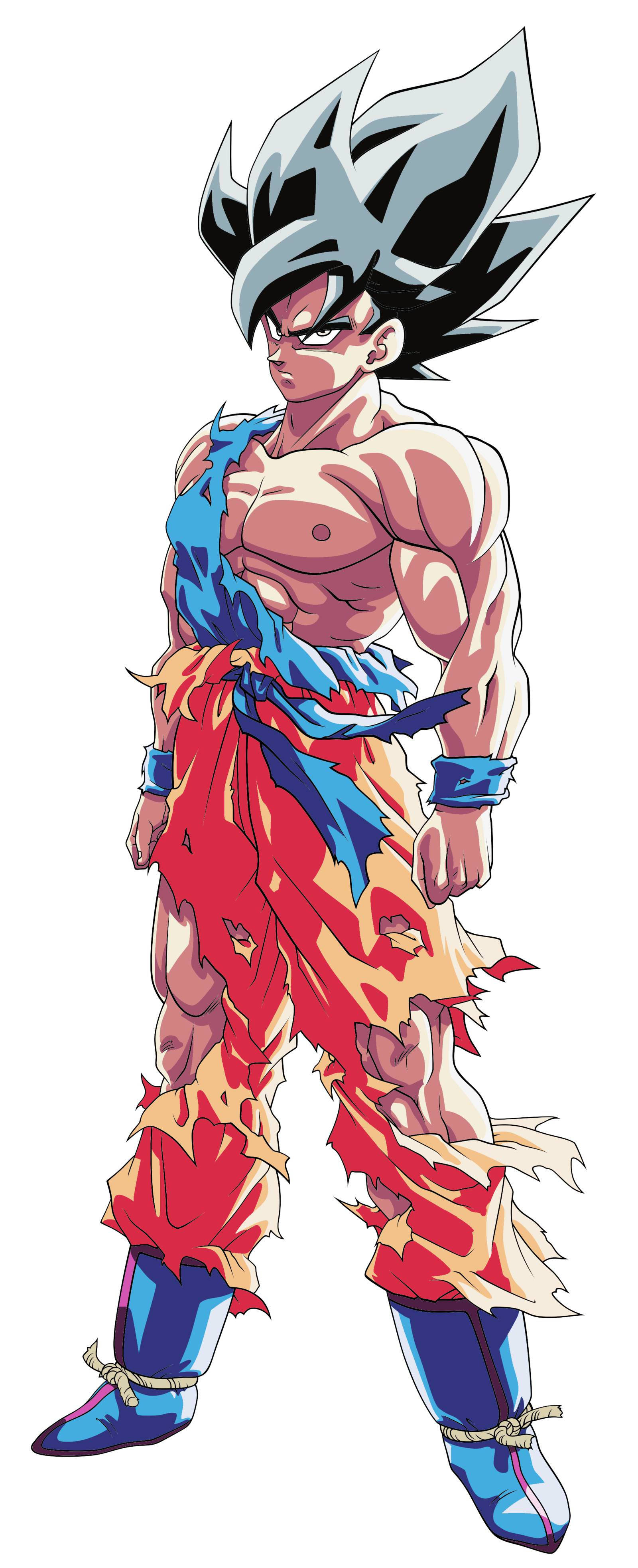 Super Saiyan Swart Hare Seun Goku iPhone Muurpapier