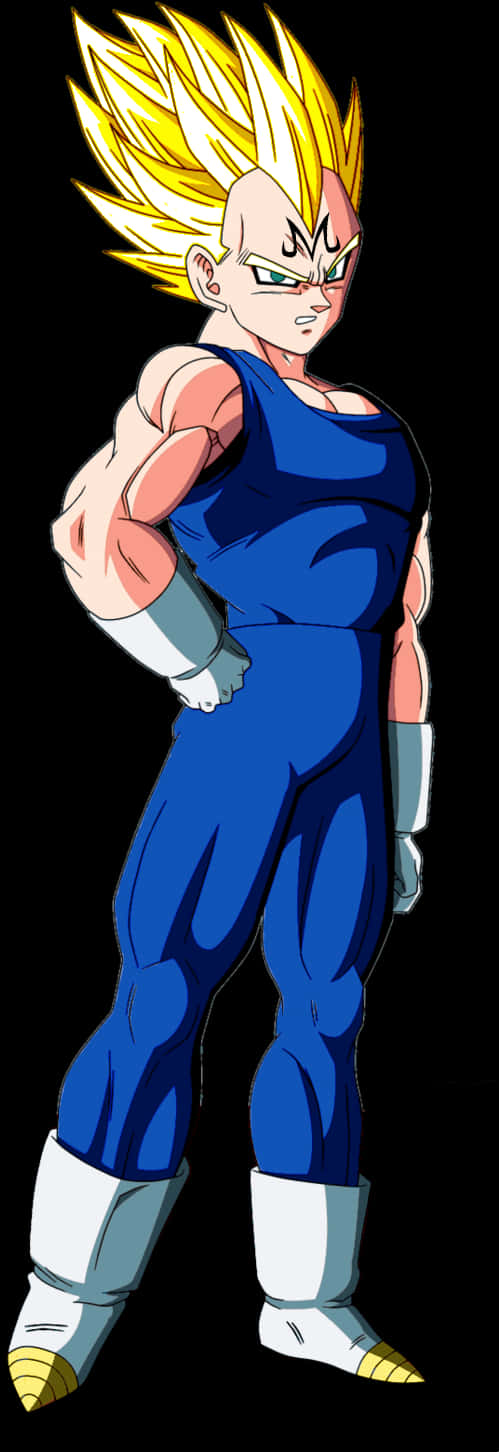 Super Saiyan Vegeta Staande Posisie Muurpapier