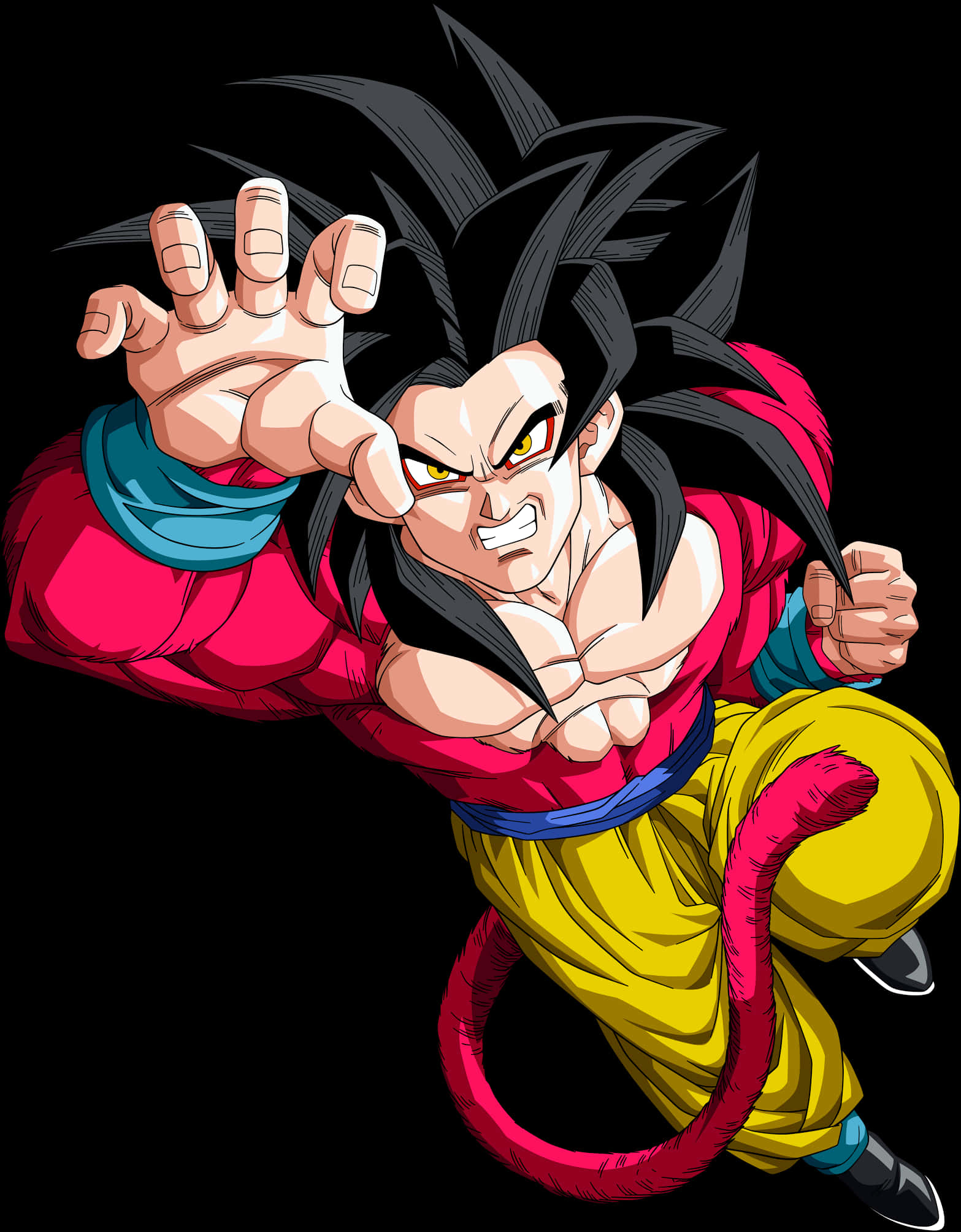 Super Saiyan4 Goku Aksiehouding Muurpapier
