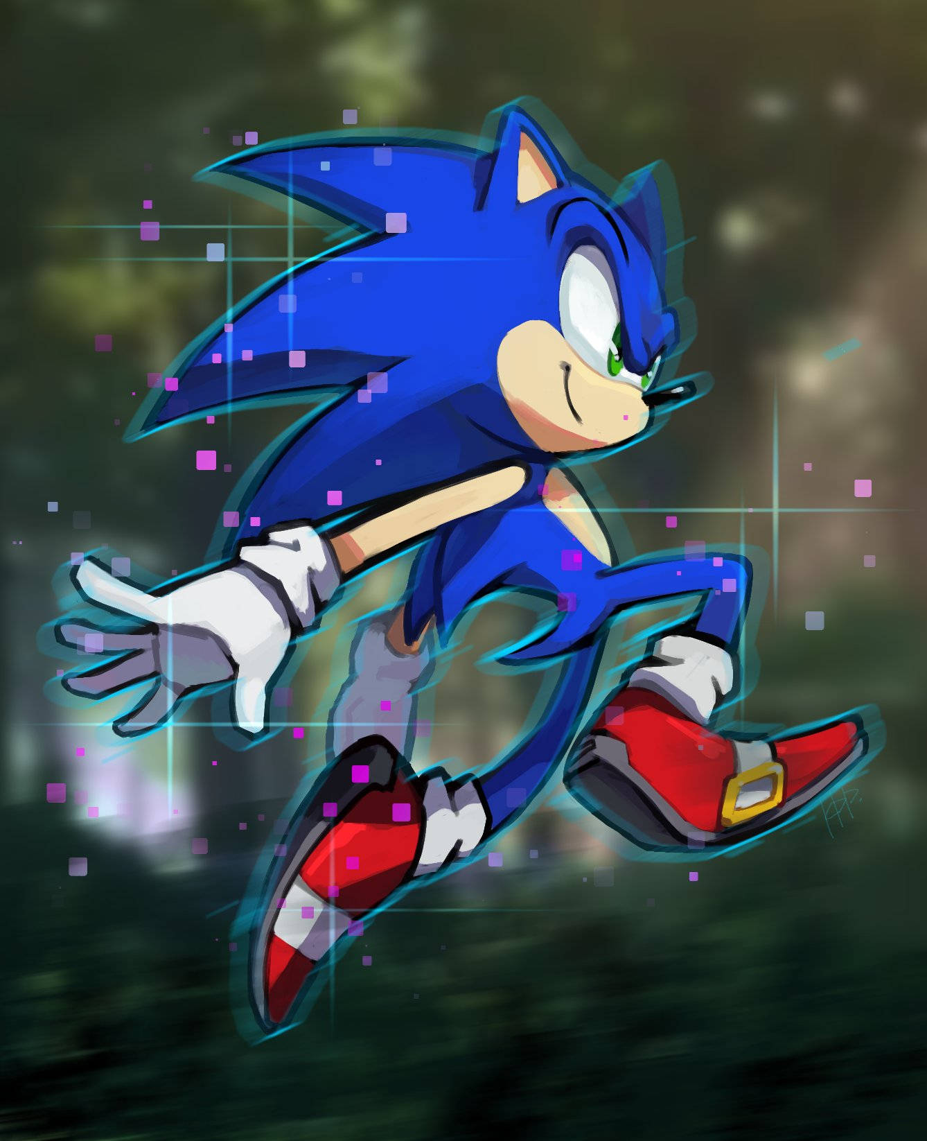 Super Sonic is op die punt om te vlieg Muurpapier