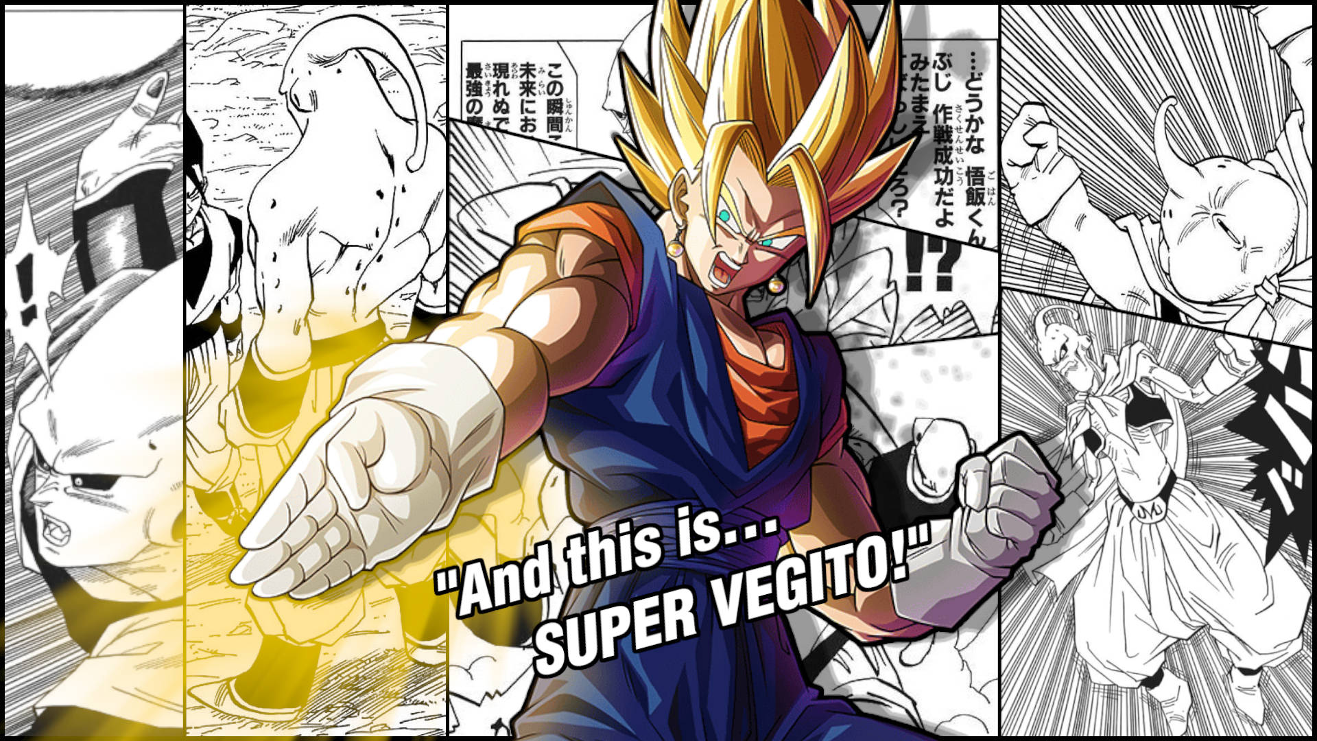 Super Vegito Manga Paneel Muurpapier