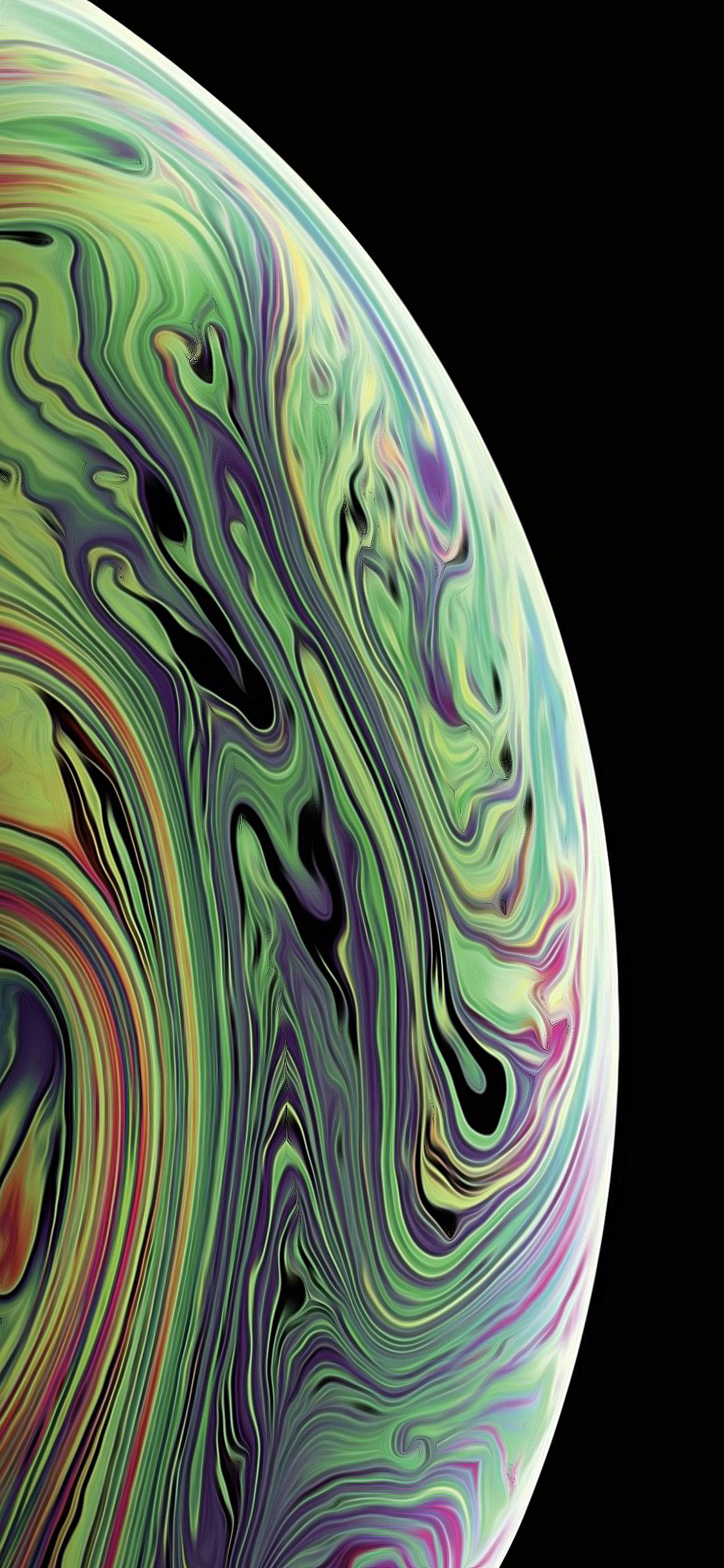 Swaar Geel-Groen iPhone Xs Muurpapier