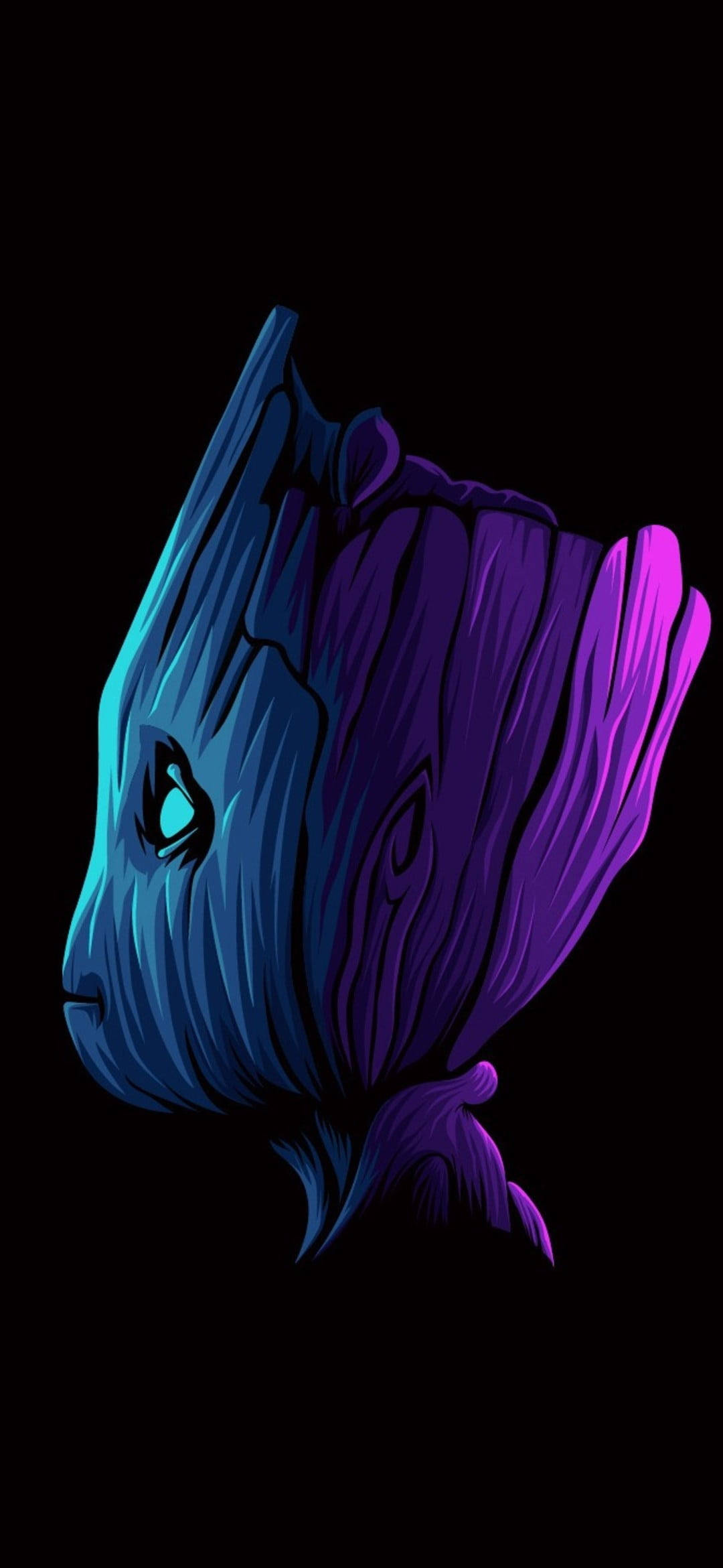 Swart AMOLED Groot Muurpapier