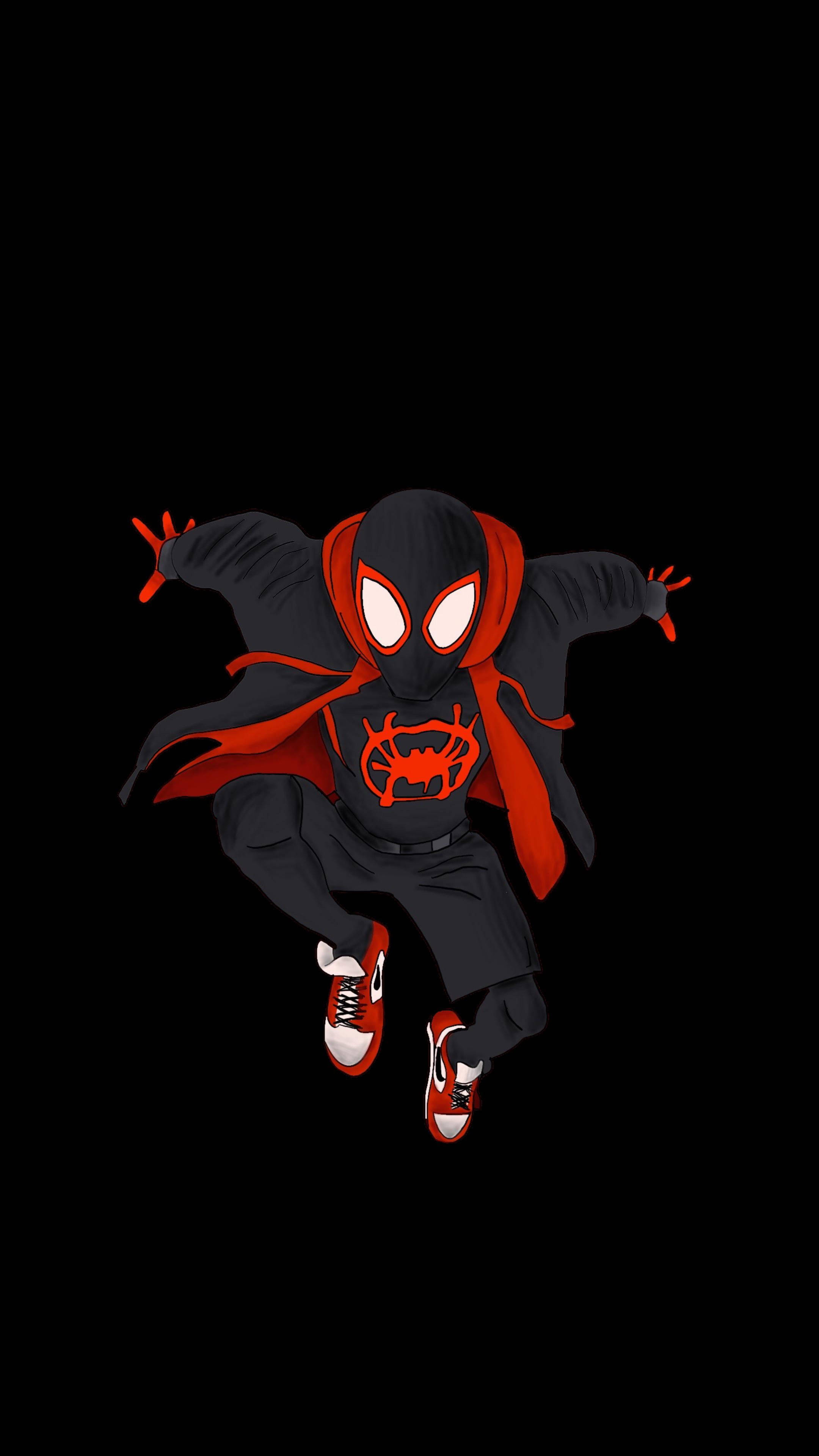 Swart Amoled Swart Spiderman Muurpapier
