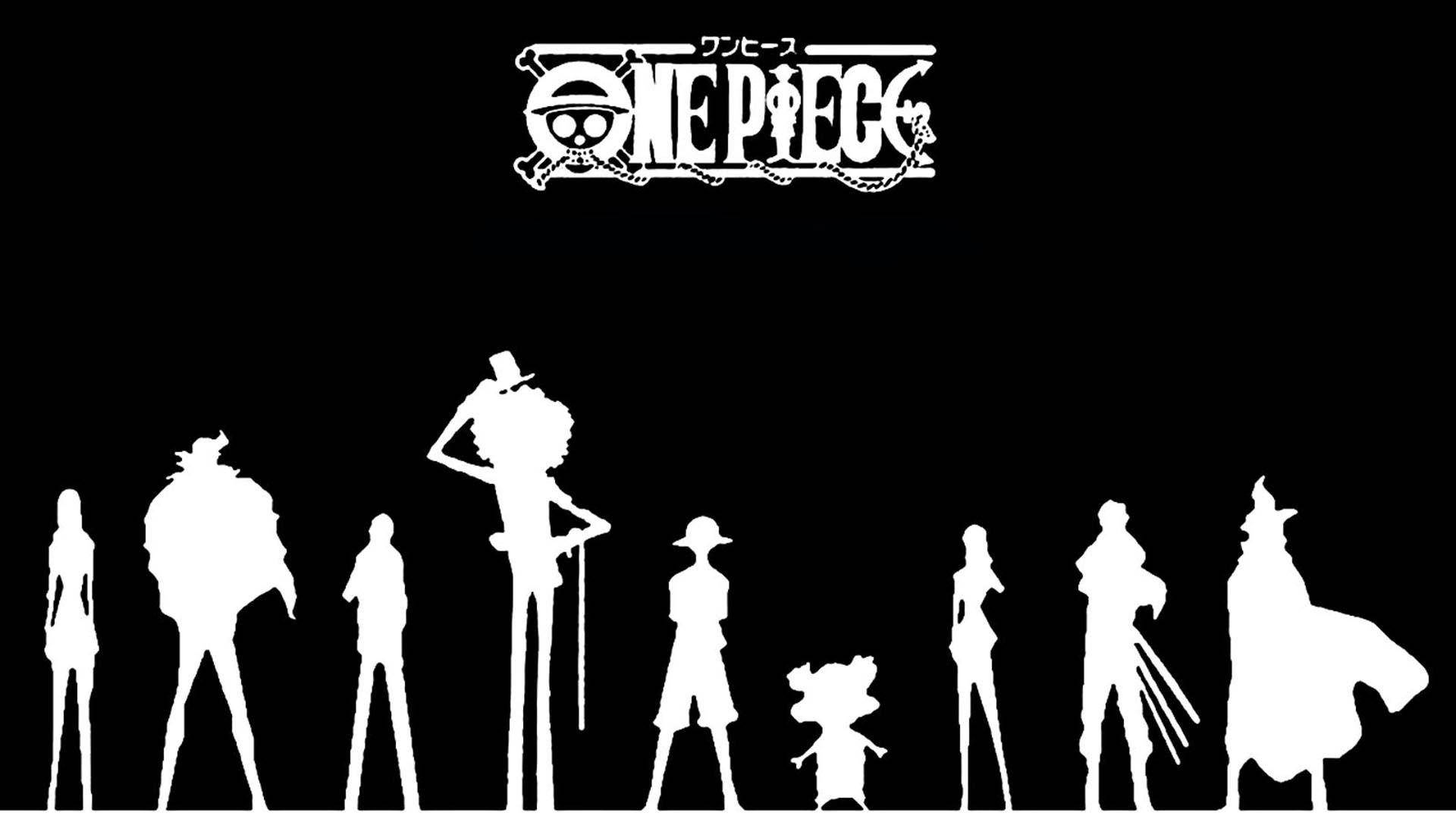 Swart Anime One Piece Muurpapier