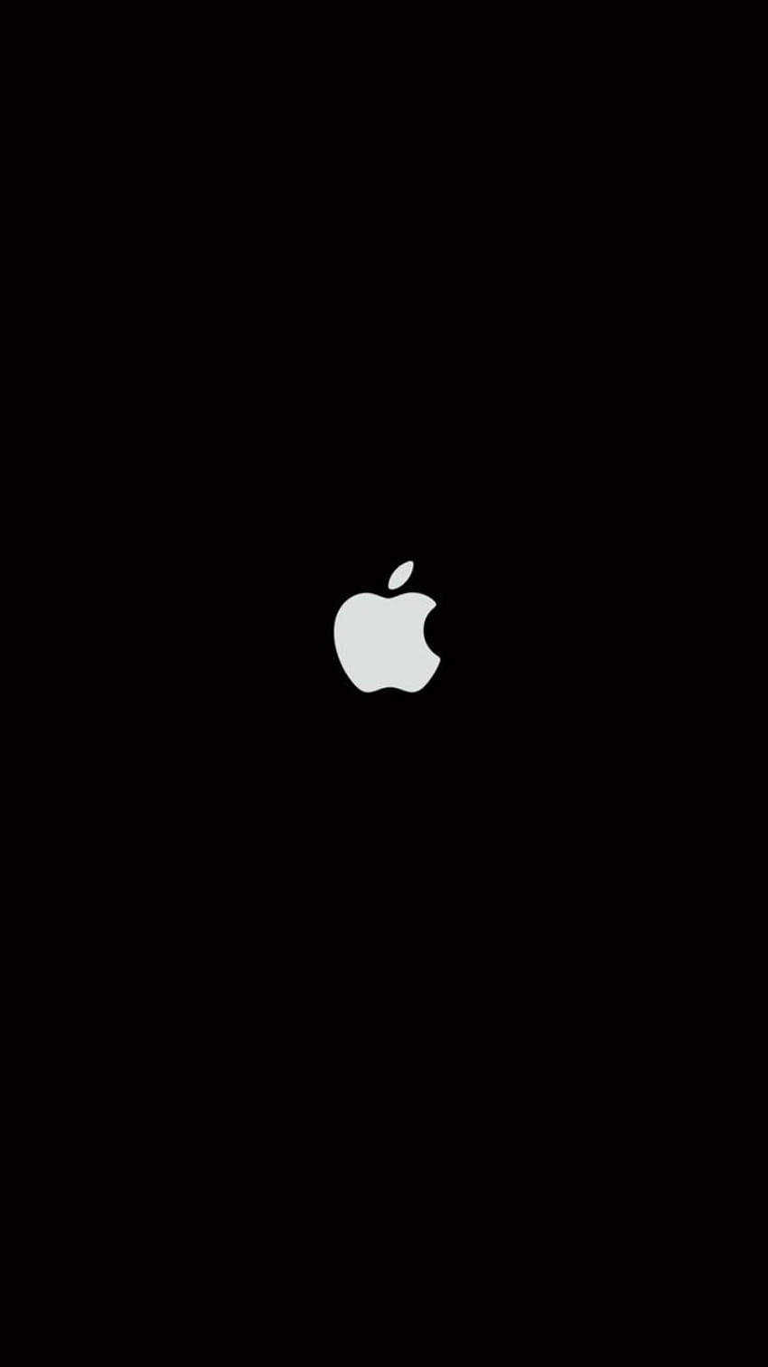 Swart Apple-logo vir iPhone Muurpapier