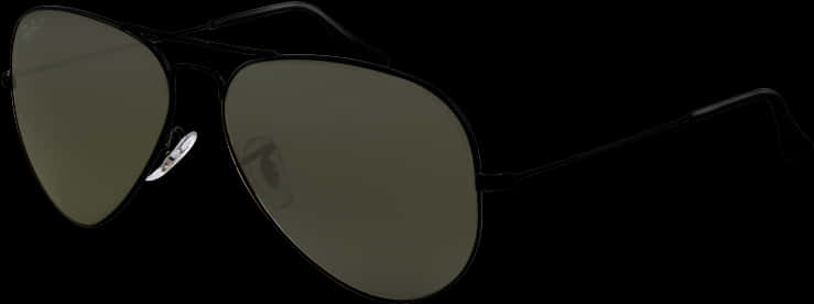 Swart Aviator-sonbril Geïsoleer Muurpapier