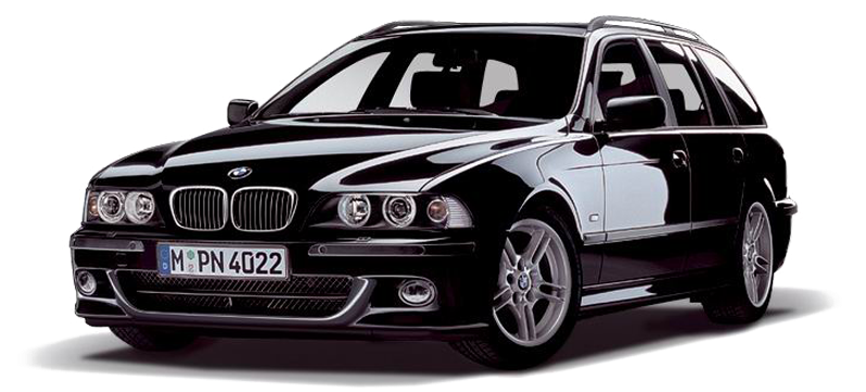 Swart B M W 5-reeks E39 Toer Muurpapier